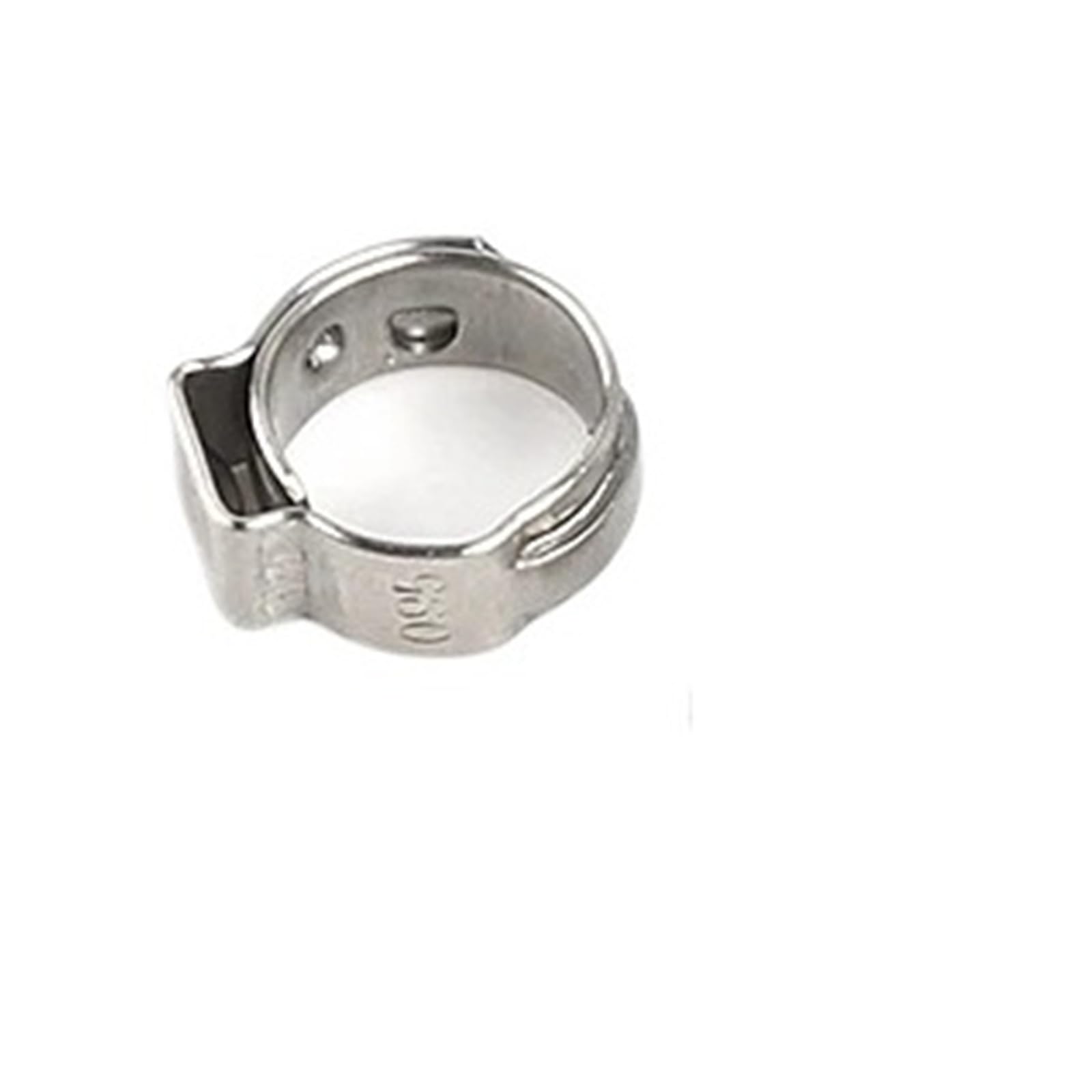 Hqycl One Color 130Pcs Hose Clamps 5.8-23.5Mm Single Ear Stepless 304 Stainless Steel Hose Clamps Cinch Clamps Rings For Sealing Kinds