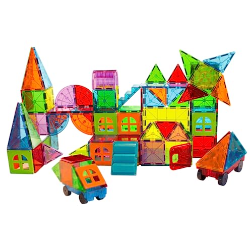 Image of MAGNA-TILES Metropolis 110-Piece Magnetic Construction Set, The ORIGINAL Magnetic Building Brand