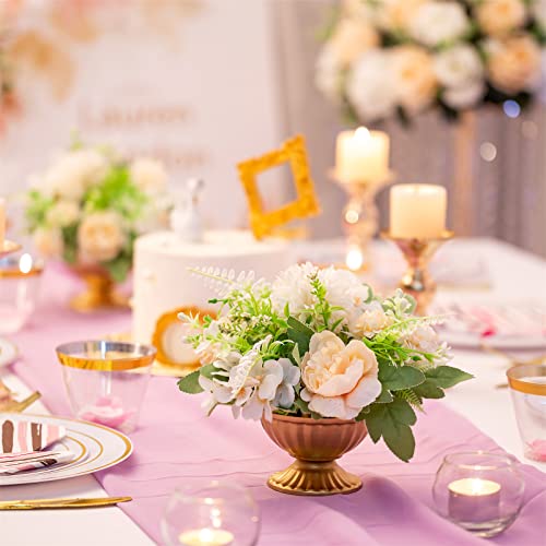 Sziqiqi Mini Gold Flower Arrangement Pots For Centerpiece Table Decorations Metal Vase Urn Planter Decor For Home Wedding Party Christmas (2.6In-10Pcs, Gold) #TOP2