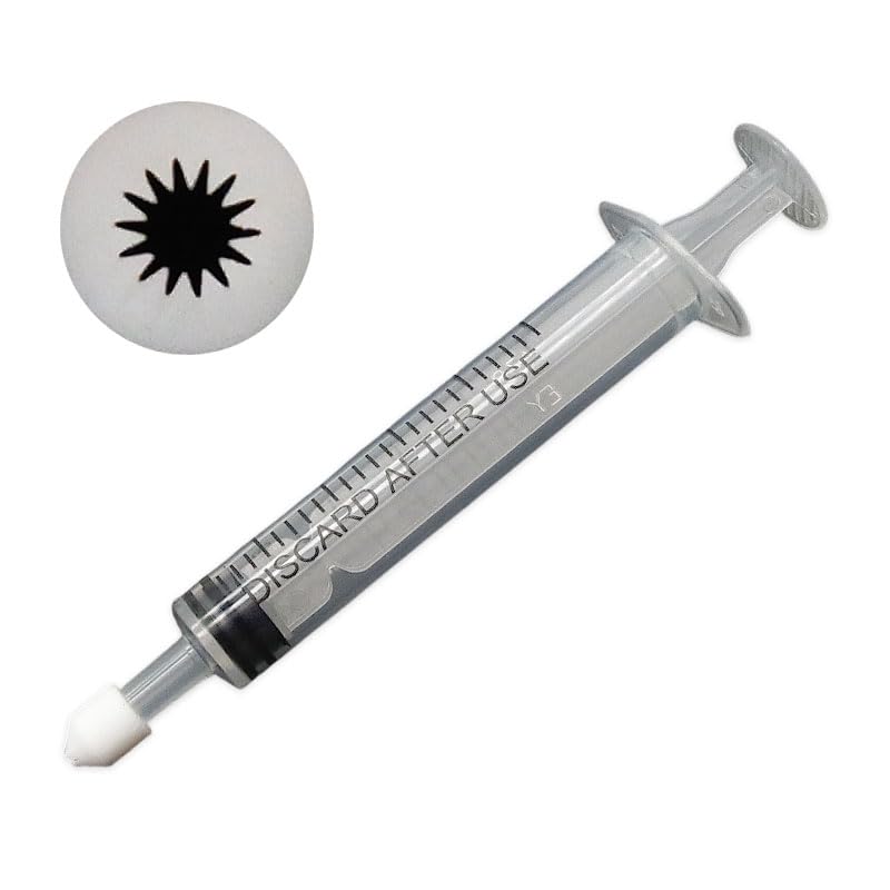 Amazon.co.jp: ミニチュア デコ ツール ホイップ用 注射器 絞り口付き