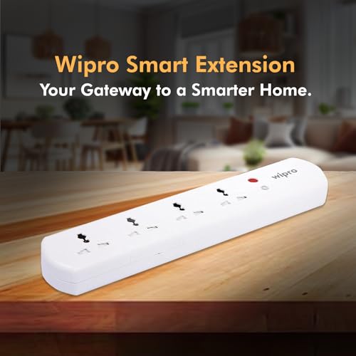 Wipro Smart Extension with WiFi, 4-Socket Smart Extension Board with Alexa Support, 16 Amp Power Socket, Control Your Appliances from Anywhere, White (DSE2150), Pack of 1 view 2