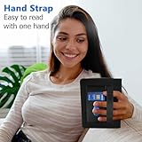 MMK Kindle Paperwhite Case 7"/6.8"(12th/11th Generation-2024/2021), Premium PU Leather Smart Cover with Hand Strap Card Slot, for Kindle Colorsoft Signature Edition(1st Gen 2024), Black - Image 6