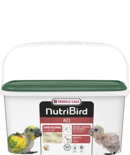 VERSELE-LAGA - NutriBird A21 - Handaufzuchtfutter für Jungpapageien - Amazonenpapagei, Palmkakadu, Großsittich - Eiweißreich - 3kg