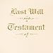 Last Will & Testament Cover Engraved with Gold Ink for Letter Size Paper, 100 per Box