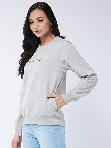 Image of Modeve Women Printed Hooded Sweatshirt for Winter