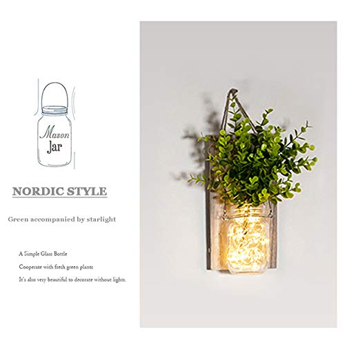 Ecty Rustic Wall Sconces, Mason Jar Sconces thumb #1