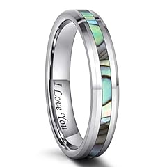 I Love You -4mm abalone