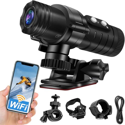 SecuraLen Camera Sport WiFi, 1080P & 120° Grand Angle Camescope Sport, Mise à Niveau Automatique...