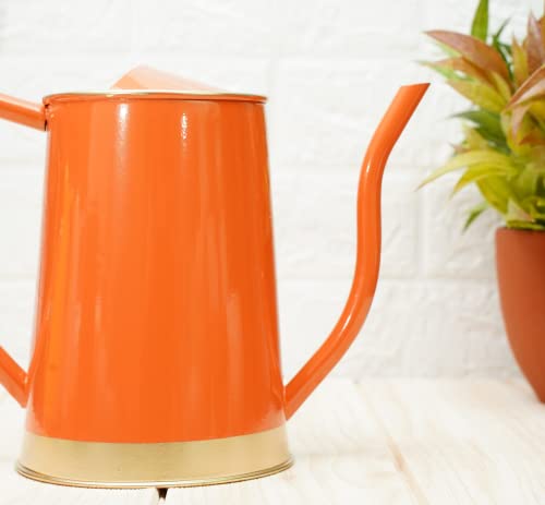 Gold Dust Plant Watering Can, Gardening Watering Can, Terrace Garden Accessories (Orange (1.5 Lt))