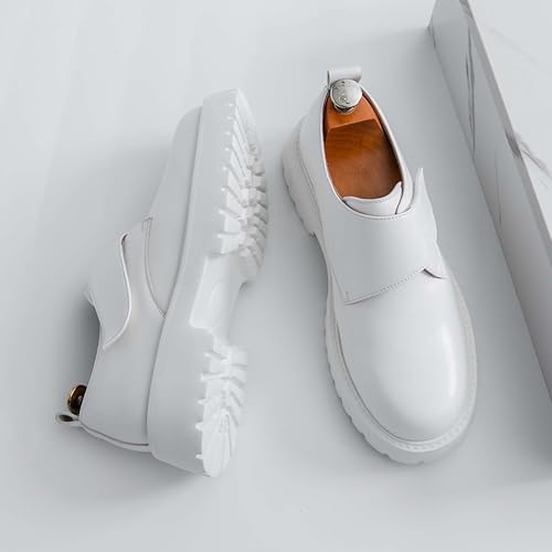 Chunky Formal Shoes Men's Loafers Fashion Platform Higher Business Casual Office Suit Shoes Classic Round Toe Party Wedding Oxfords3