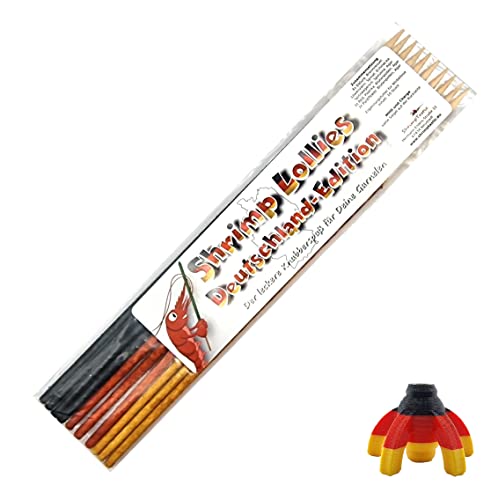 Shrimp-Lollies Deutschland Mix + Halter1 (10 Stück) / Garnelen Lollies Futter Blütenpollen Sticks Futterstangen