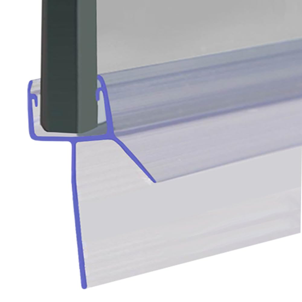 Shower or Bath Screen Door Seal | Fits 6, 7 or 8mm Glass | Seals Gaps of Up to 23mm | 80cm, 90cm, 140cm or 200cm Long | Clear | SEAL195 (80cm)