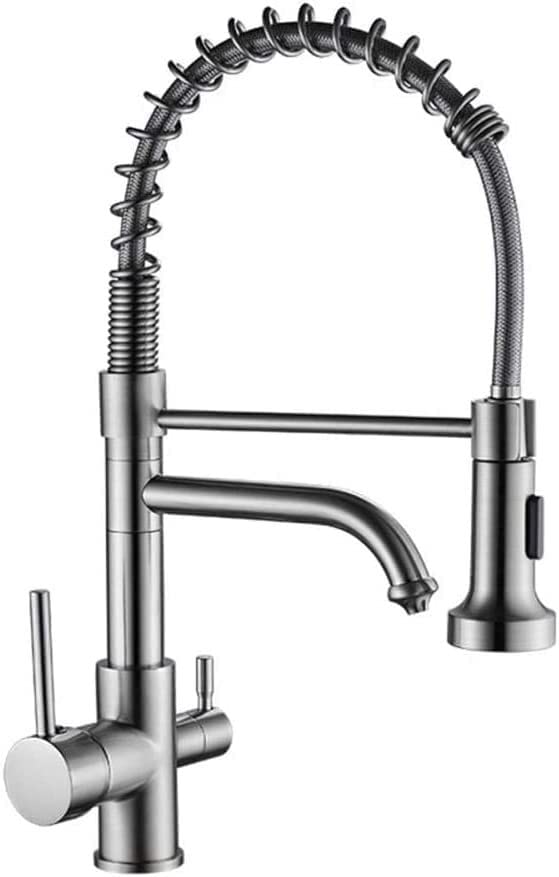 Robinet mitigeur de cuisine 3 voies eau filtrée et rotatif 360