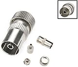 VOMONO 2 X Female 2 X Male TV Aerial Coaxial Cable Connectors Adaptor - Image 4