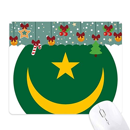 Tapis de souris Mauritanie caoutchouc emblème national Afrique pour ordinateur portable
