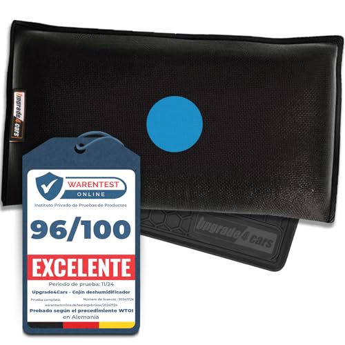 Upgrade4cars Bolsa Anti-humedad Reutilizable para Coche, Cajones 1 Kg | Deshumidificador Grande Silica Gel con Alfombrilla Antideslizante | Accesorios Interior para Mujer y Hombre
