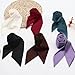 Gsyziux Bow Tie for Women, Ribbon Necktie for Women Solid Color Self-tie Satin Bow Tie for Party Cosplay Casual