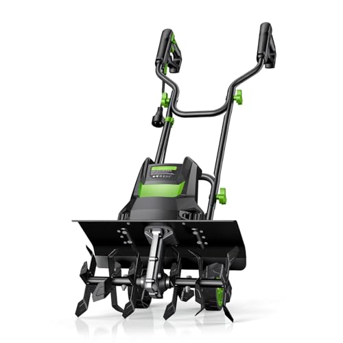 Electric Tiller for Gardening, 1800W 15A Corded Garden Tiller Cultivator, 18'×9' Rototiller with 24...