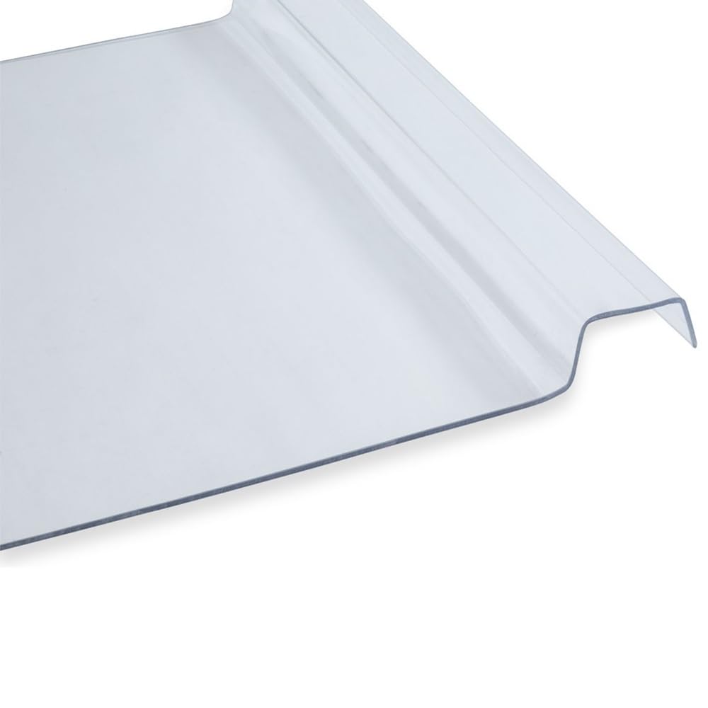 Clear Polycarbonate Roofing Sheets Panels - EZ Glaze Glass Like Roof Sheets -for Pergola & Lean To Roof - (W) 600mm x (L) 4 Metre