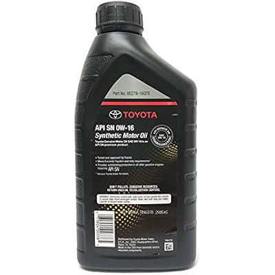 Genuine Genuine Toyota 0W16 Synthetic Oil 1qt 00279-16QTE