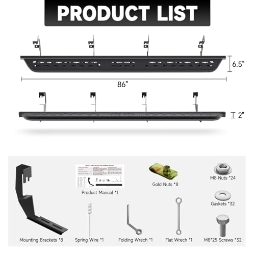 Estribos 6.5" de acero para Chevy Silverado 2007-2018 miniatura 5