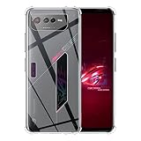 Yanwom Silicone Coque Compatible avec ASUS ROG Phone 6/6 Pro/6D/6D Ultimate Coque, Case de Protection Anti-Rayures, Antichoc Anti-Chute Housse étui Souple TPU Cover en Silicone Premium - Transparent