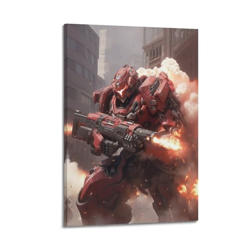 Poster Anime Doomsday MechWarrior Flame Gun Peinture Toile 60x90cm