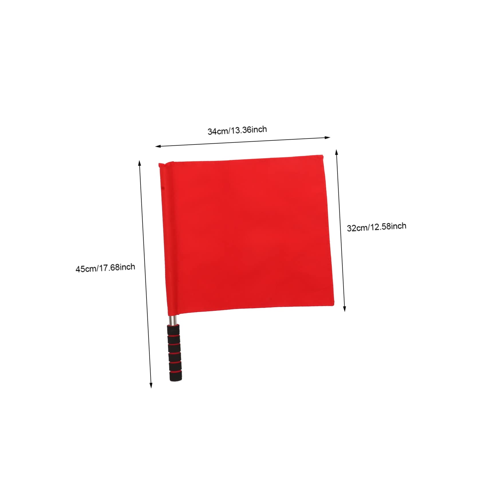 OSOLADY 4Pcs Referee Hand Flag Bright Flags Comfortable Grip for Sports Matches Durable and Eye Catching Waving Flags