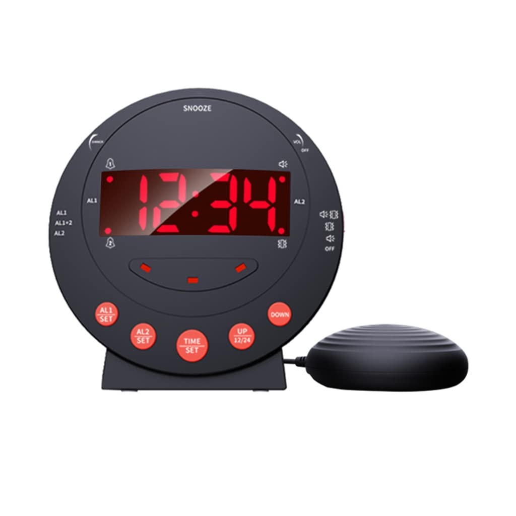 LED Multifunctional Digital Alarm Clock Snooze Display Time Night LED Light Desktop Alarm Clock Color Black Black
