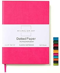 Minimalism Art, Premium Soft Cover Notebook Journal, Dotted Grid Page,