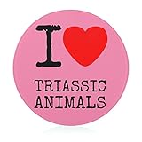 I Love Animal Printed Round Cutting Board Glass Chopping Blocks Mats Food Tray for Home Kitchen Deco