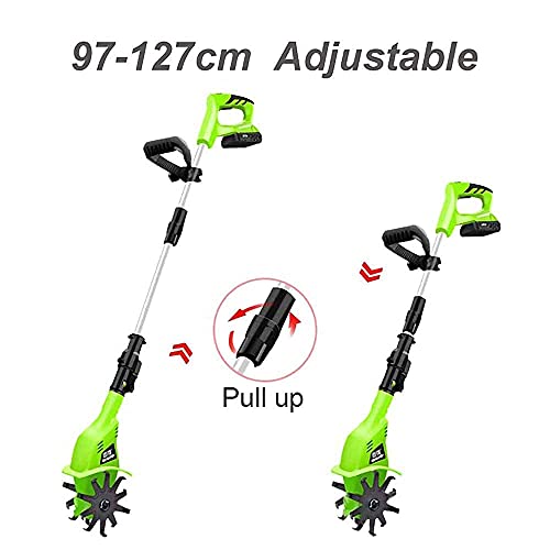 Garden Tiller, Electric Cordless Hand Tiller Cultivator,with 4000mAh Rechargeable Lithium Battery and Charger, Portable… - Afbeelding 6