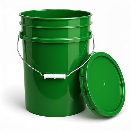 5 Gallon Bucket - Food Grade wLid BPA-Free12 Pack - White | Airtight Gasketed Tear Strip Lid Heavy-Duty 90 Mil HDPE Plastic Pail Bulk Storage Food Safe Durable Container Made in USA product thumbnail 12