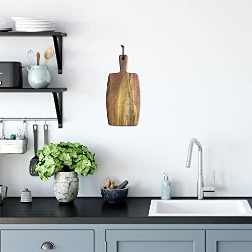 Tabla rectangular de madera Acacia con mango miniatura 4