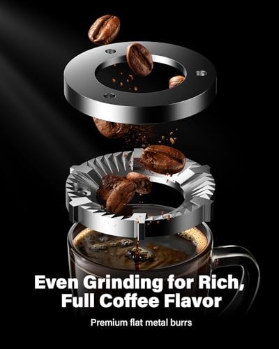 SHARDOR Burr Coffee Grinder Electric with 32 Grinding Sizes 4.0, Coffee Grinders for Home Use with 40 Seconds Adjustable Electronic Timer, Coffee Bean Grinder with Chamber Cleaning Button,Black - 1