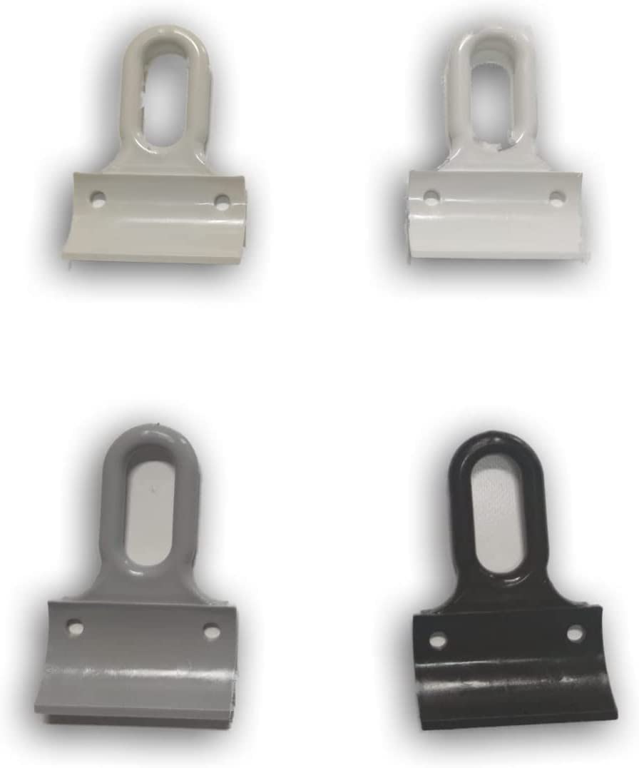 Ganci Occhielli Per Tende Da Sole - Coppia Completa Con Viti | Bianco - Foto 2