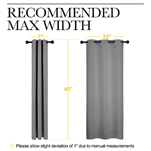 Image of NICETOWN Silver Grey Blackout Curtain Panels for Bedroom, Thermal Insulated Grommet Top Blackout Draperies and Drapes (2 Panels, W29 x L45 inches)