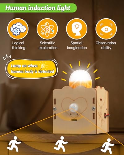 Poraxy STEM Kits for Kids Age 8-10-12, 6 in 1 Science Kits, Wooden 3D Puzzles, Toys for Ages 8-13, Building Projects Crafts Model Kits, Birthday Gifts for Boys Girls Ages 7 8 9 10 11 12 13 Years Old - Image 3