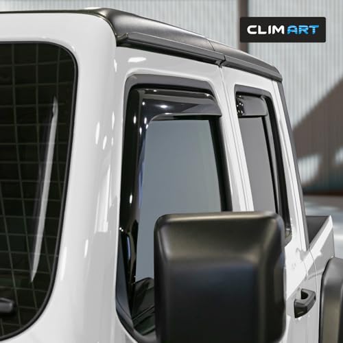 Image of CLIM ART in-Channel Incredibly Durable Rain Guards for Jeep Gladiator 2020-2026,Original Window Deflectors,Vent Deflector,Vent Window Visors,Truck Accessories,4pcs-620202