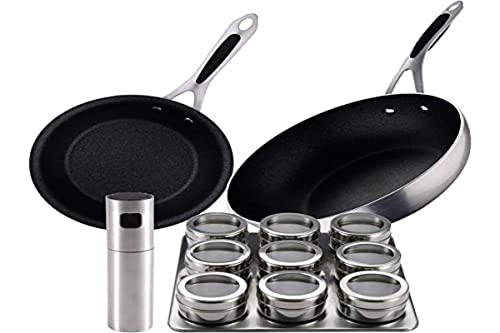 BERGNER Masterpro BG Sartén Ø16 + Wok Ø28 + Set vinagrera y aceitera en Spray + Botes...
