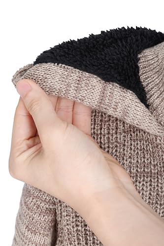 X RAY Boy's Zip Up Hooded Cardigan Sweater (S - XL), Full Zip Sherpa Hood Moto Arm Piece Sweater for Boys4