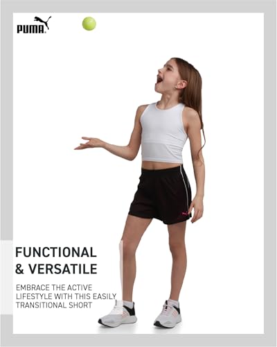 PUMA Girls Athletic Shorts - Double Mesh Active Dolphin Shorts Running Gym Basketball Work Out Youth Kids Activewear (7-16)4