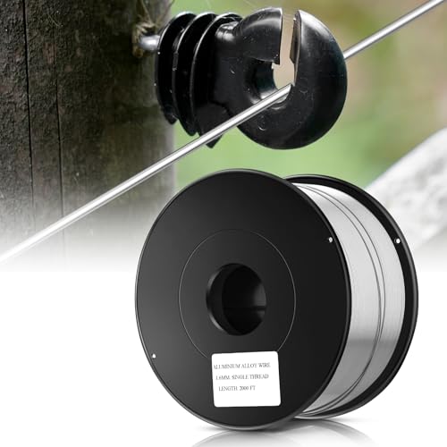Gisafai 2000 ft 16 Gauge Aluminum Wire for Electric Fencing