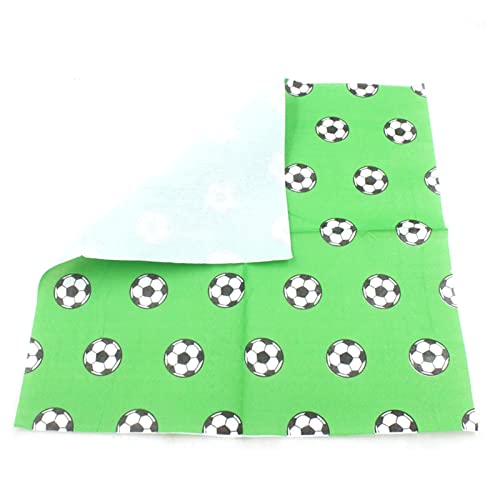 /Conjunto de decoração de mesa tema futebol | Utensílios de mesa com tema de futebol verde para part