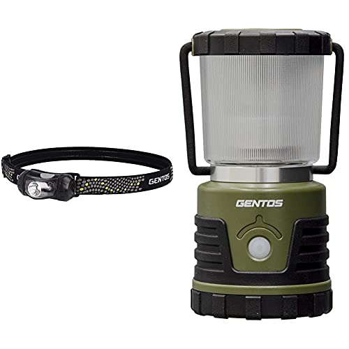 GENTOS(ジェントス) LED ヘッドライト 【明るさ120ルーメン/実用点灯7.5時間】 CP-195DB & 【Amazon.co.jp限定】 ランタン 【明るさ1000ルーメン/実用点灯11-240時間】 エクスプローラー EX-109D