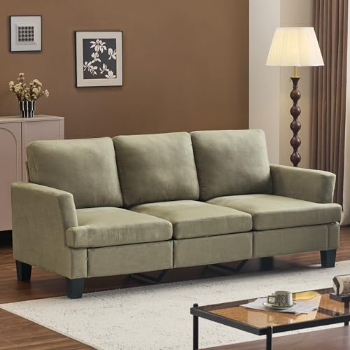 VINGLI Olive Green 83" Sofa Couches for Living Room, Modern Comfy...