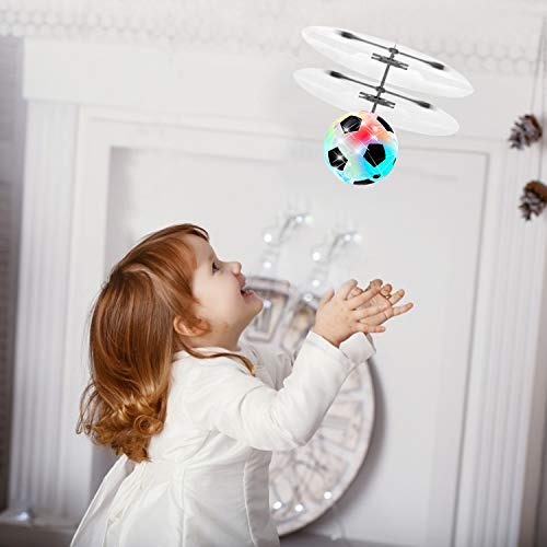 4 Pack RC Flying Ball Toy Infrared Induction RC Helicopter Toy for Kids Boys Girls Rechargeable Light Up UFO Ball Drone with Remote Controller RC Drone Toy for Kids - Thumbnail 6
