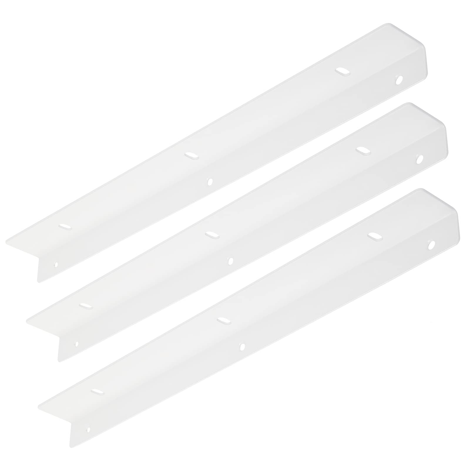 SOTECH 3 Stück Auflagewinkel 400 mm weiß inkl. Montagematerial Wandkonsolen für Arbeitsplatte Tischplatte Schreibtischplatte Montagewinkel