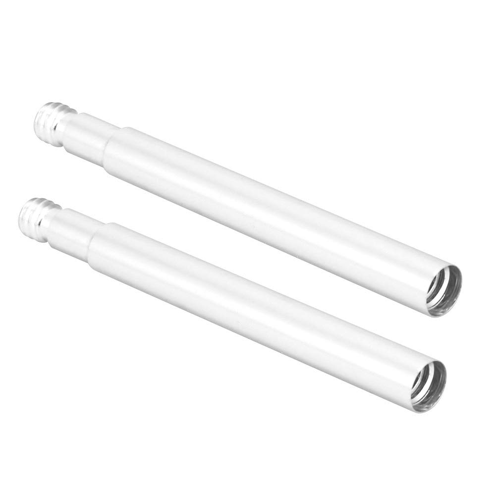 Karlak Bike Presta Valve Extender Bicycle Valve Extender Extension 2Pcs 60mm Aluminum Alloy Lengthen Presta Easy Inflation with 4 Colors for Various Bikes (Silver)