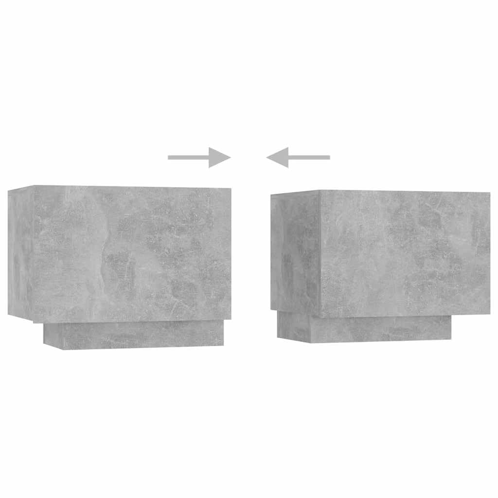 vidaXL Mobile Porta TV con Luci LED Grigio Cemento 180x35x40 cm